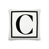 Letter C Border Monogram Decorative Throw Pillow, Pillow, $ 64.50, A Moment Of Now™